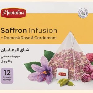 Safran-Tee (enthält Safran, Kardamom und Damaskus-Rose)