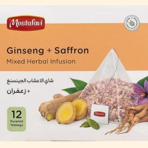 Ginseng- und Safran-Kräutertee (mit Ingwer, Kardamom und Zimt)